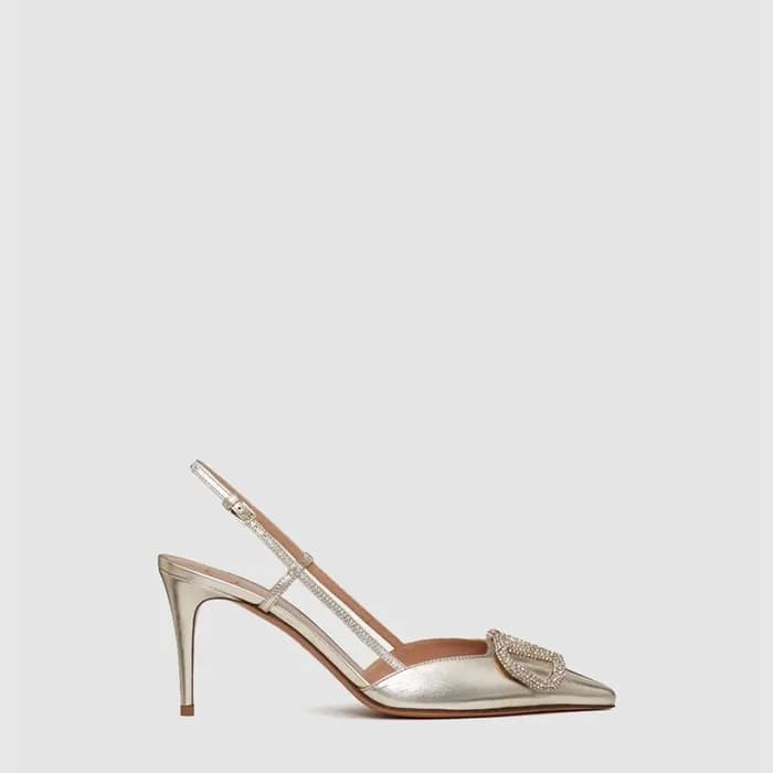 발렌티노 여성 브이로고 시그니처 슬링백 펌프스 - Valentino Womens Calfs… - 1