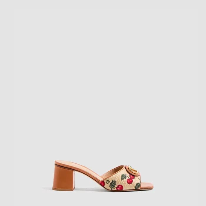 발렌티노 여성 브이로고 시그니처 체리픽 슬라이드 - Valentino V-Logo Sign… - 1
