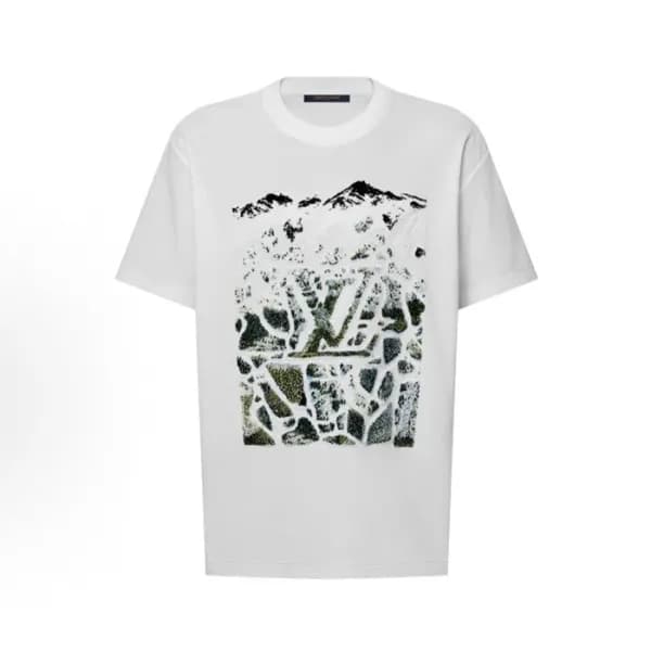 루이비통 남성 라운드 반팔 티셔츠 - Louis vuitton Mens Round Tshi… - 1