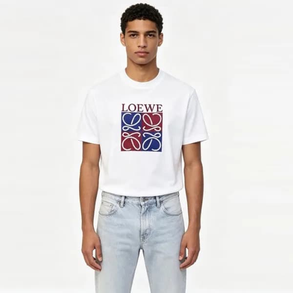 로에베 남성 라운드 반팔티 - Loewe Mens Round Tshirt - loc1542… - 1