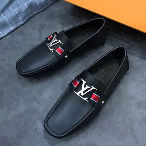 LOUIS VUITTON 2018 MENS STRAP LEATHER LOAFER - 루이… - 1