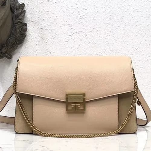 Givenchy Leather and Suede GV3 Shoulder Bag,16/21/… - 1