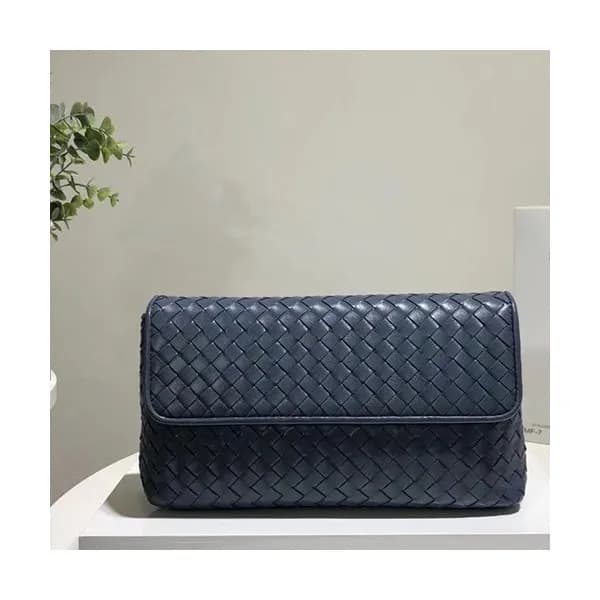Bottega Veneta Leather Blue Women Chain Cross Bag,… - 1