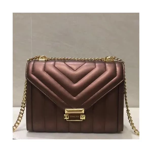 Michael Kors 2018 Leather Whitney Chain Shoulder B… - 1