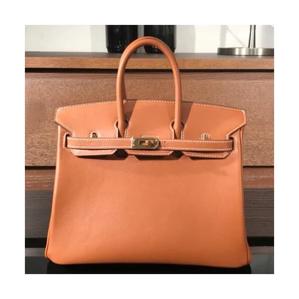 Hermes Birkin Swift Leather Tote Shoulder Bag ,25c… - 1
