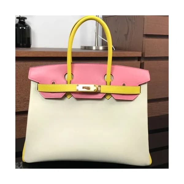Hermes Birkin Swift Leather Tote Shoulder Bag ,30c… - 1