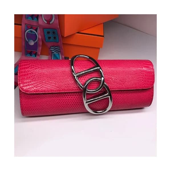 Hermes Egee Crocodile Leather Clutch Bag - 에르메스 에… - 1