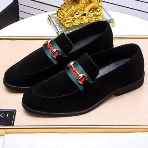 Gucci 2018 Mens Samseon Suede Loafer Black - 구찌 삼선… - 1