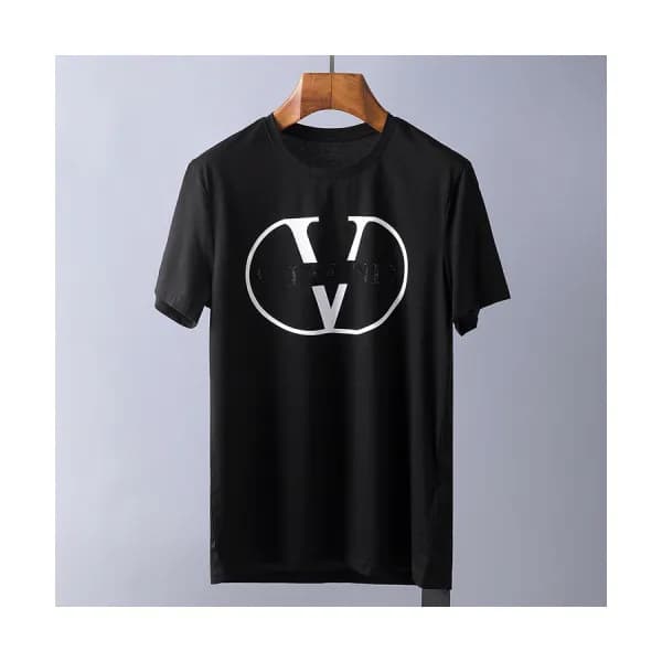 Valentino 2019 Mens Print Logo Casual Cotton Short… - 1