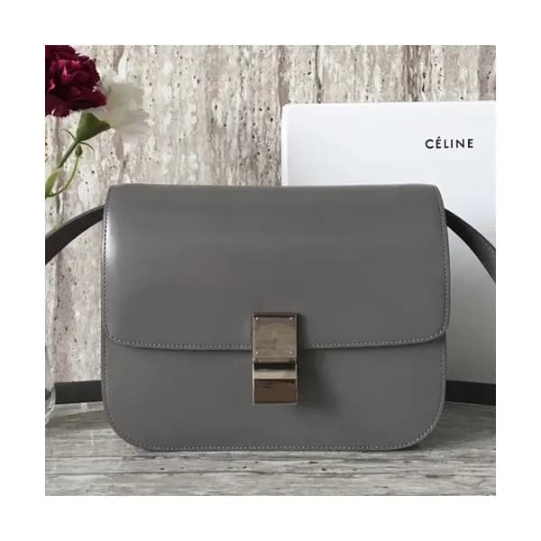 Celine Leather Classic Box Shoulder Bag,24CM - 셀린느… - 1
