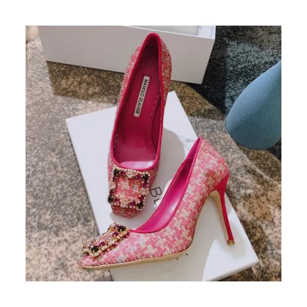 Monolo Blahnik 2019 Ladies Hangisi Strass Flower P… - 1