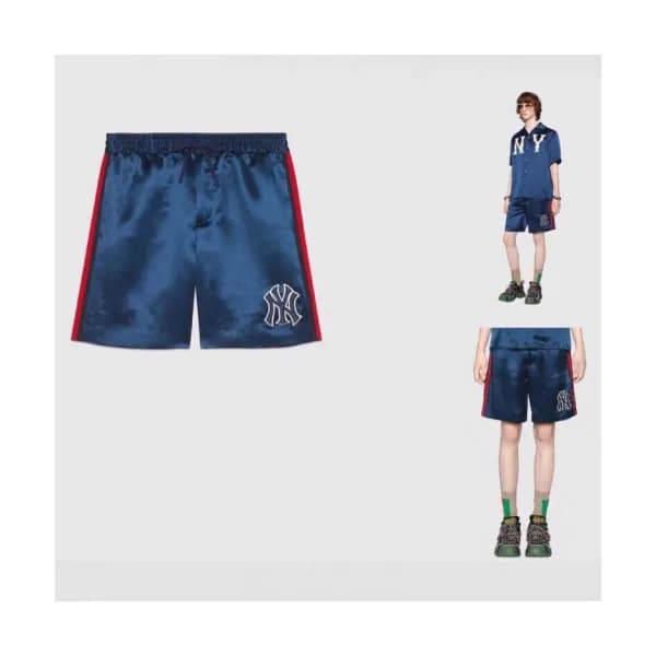 Gucci 2019 Mens Yankees Casual Cotton Half Trianin… - 1