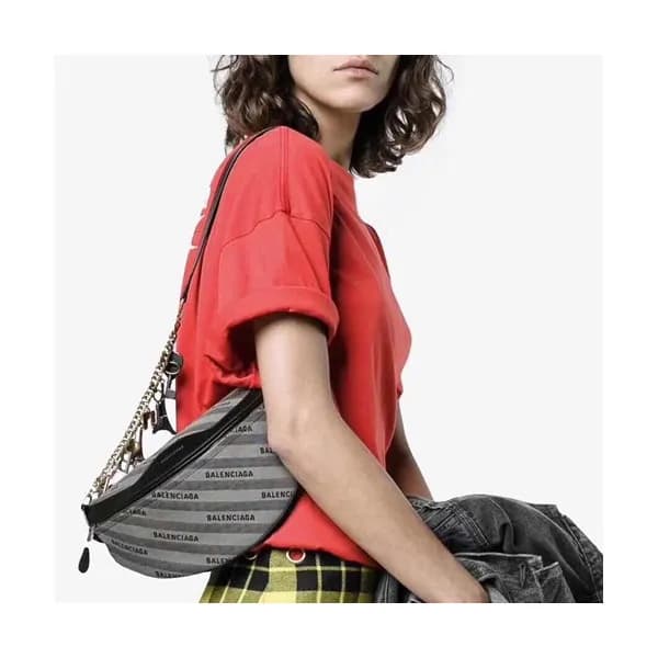 Balenciaga 2019 Canvas & Leather Belt Bag ,27CM -… - 1