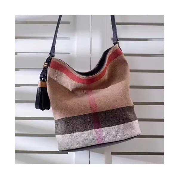 Burberry Ashby Tassel Bucket Shoudler Bag,24.5CM -… - 1