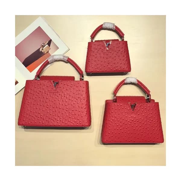 Louis Vuitton 2019 Capucines Leather Tote Shoulder… - 1
