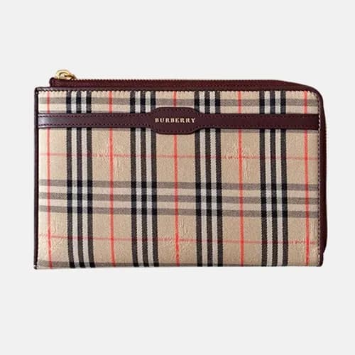 Burberry 2019 Leather Zip Round Wallet - 버버리 남여공용 … - 1