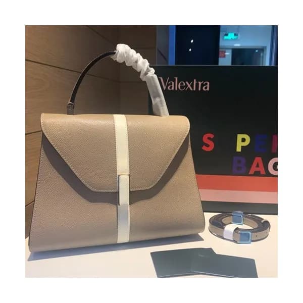Valextra 2019 Epsom Leather Tote Shoulder Bag,22/2… - 1