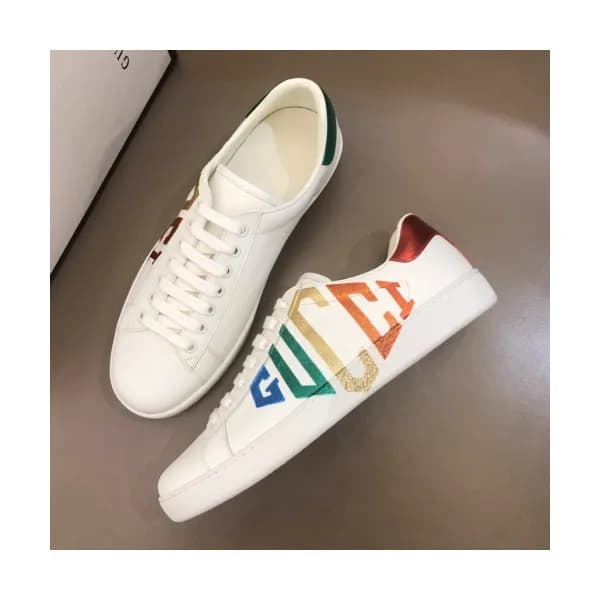 Gucci 2019 Mm/Wm Glitter Logo Leather Sneakers - 구… - 1