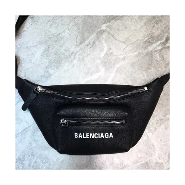 Balenciaga 2019 Leather Mini Hip Sack Belt Bag,18C… - 1