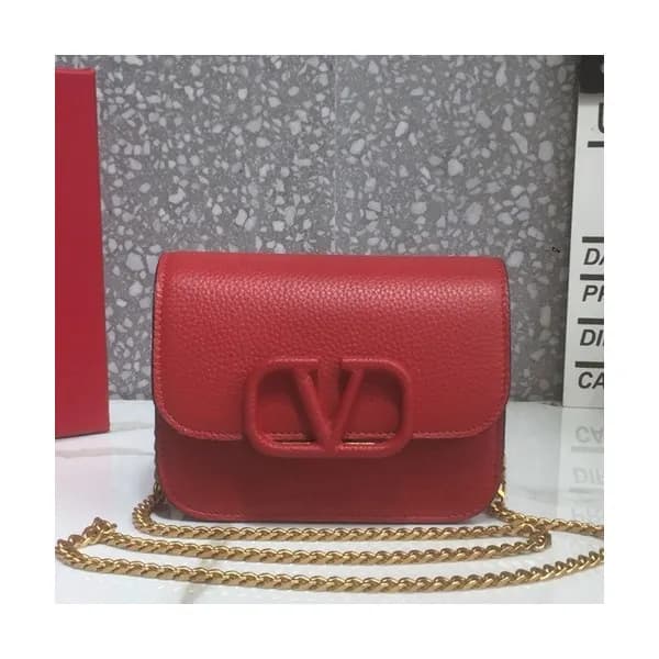 Valentino 2019 Leather Vsling Shoudler Cross Bag,1… - 1