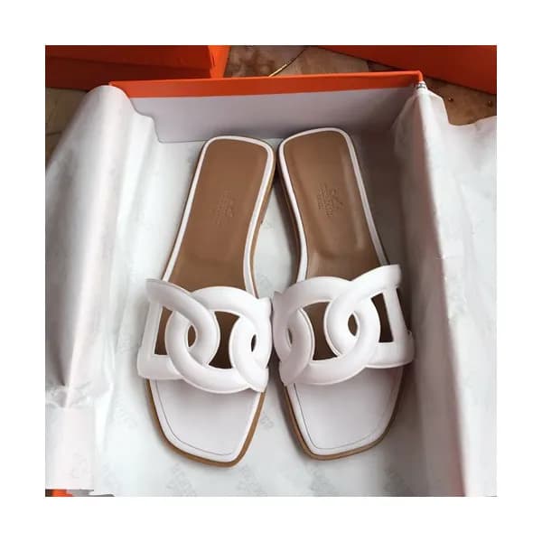 Hermes 2019 Ladies Leather Slipper - 에르메스 2019 여성용… - 1