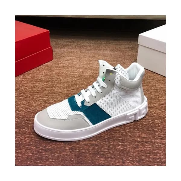 Versace 2019 Mens Leather Sneakers - 베르사체 2019 남성용… - 1