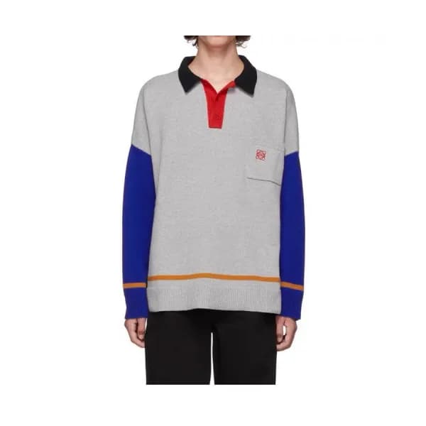 Loewe 2019 Mens Logo Wool Polo Tshirt - 로에베 2019 남… - 1