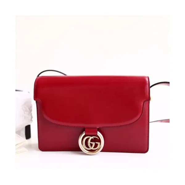 Gucci 2019 GG Ring Leather Shoulder Bag,24CM - 구찌 … - 1