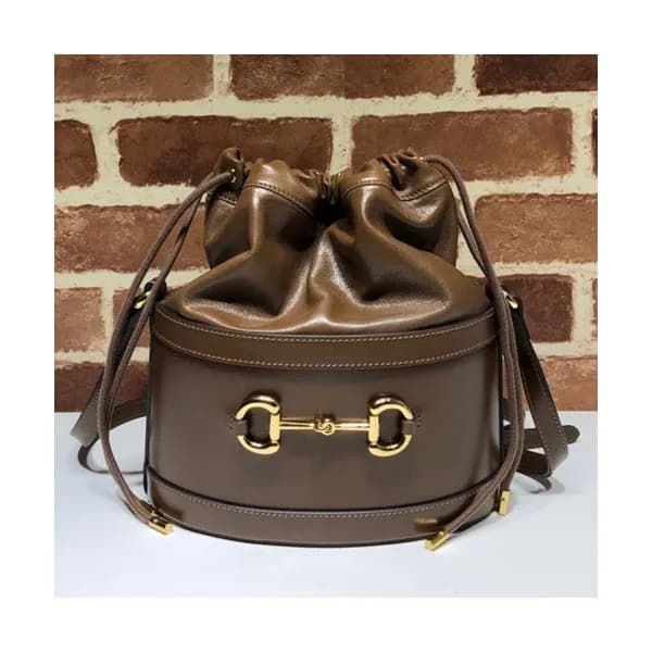 Gucci 2019 1955 Horsebit Leather Bucket Shoulder B… - 1