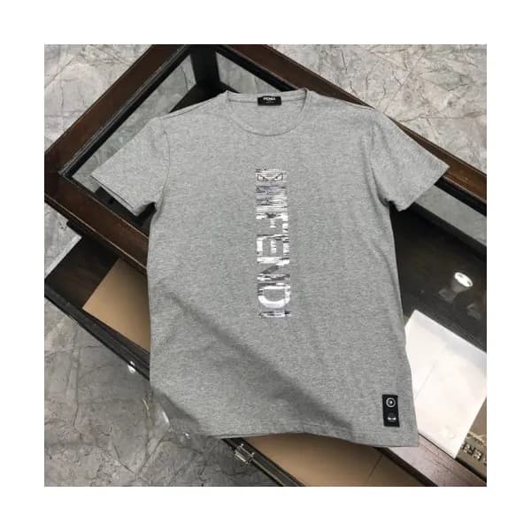 [펜디]Fendi 2020 Mens Logo Casual Silket Short Sleev… - 1