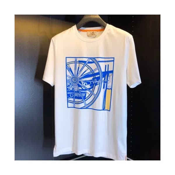 [에르메스]Hermes 2020 Mens Crew-neck Silket Short Slee… - 1