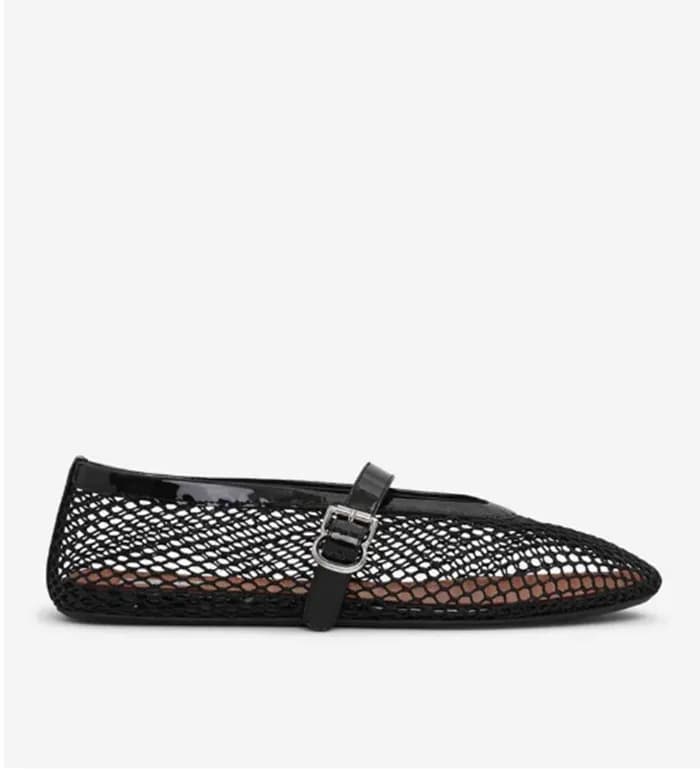 알라이아 여성 피시넷 발레 플랫 슈즈 - Alaia Womens Fishnet Ballet… - 1