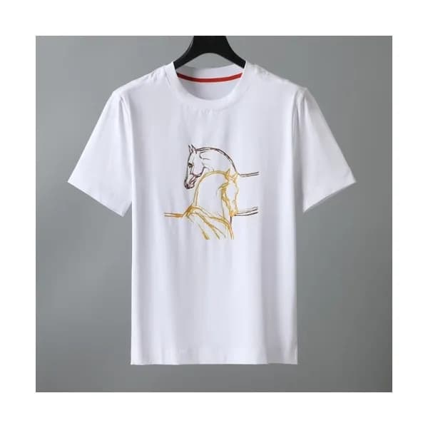 [에르메스]Hermes 2021 Mens Crew-neck Short Sleeved Tsh… - 1