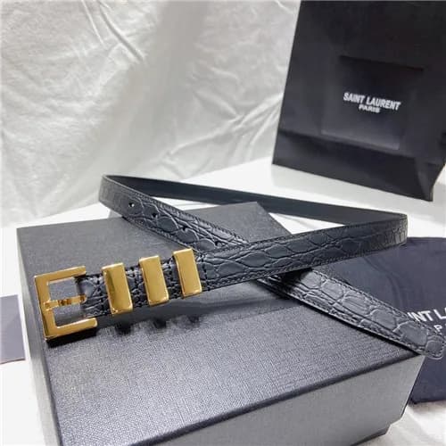 Saint Laurent 2021 Women's Leather Belt,2.0cm,… - 1