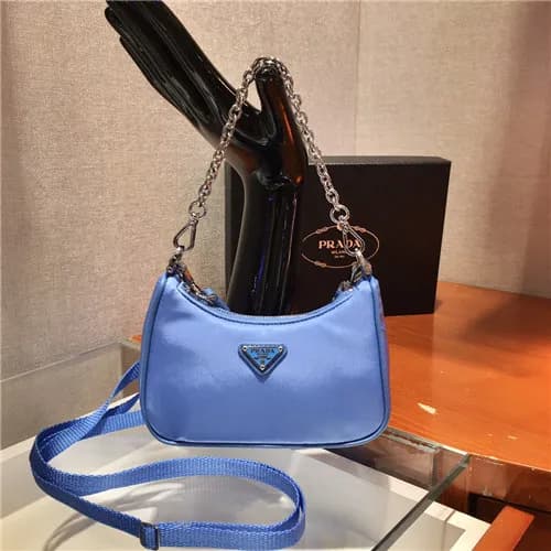 [프라다]Prada 2021 Women's Mini Nylon Hobo Bag,15… - 1