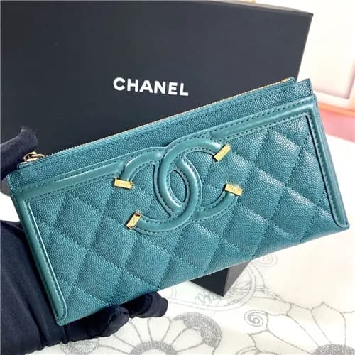 Chanel 2021 Women's Leather Wallet,19cm,CHAW01… - 1