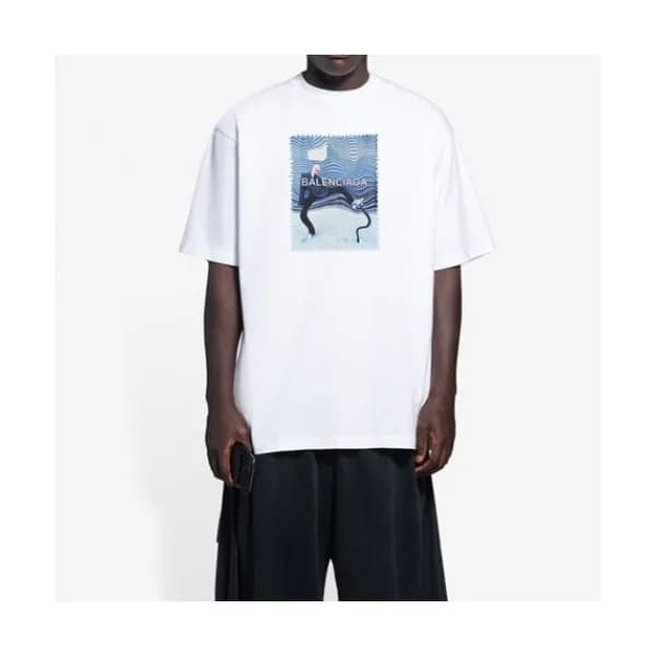 Balenciaga Mm/Wm Logo Cotton Short Sleeved Tshirt… - 1