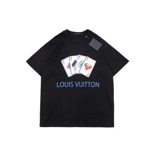 Louis vuitton Mm/Wm Logo Short Sleeved Tshirts Bl… - 1