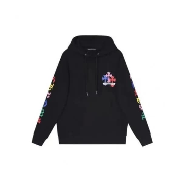 Chrom Hearts Mens Logo Cotton Hoodie Black - 크롬하츠… - 1