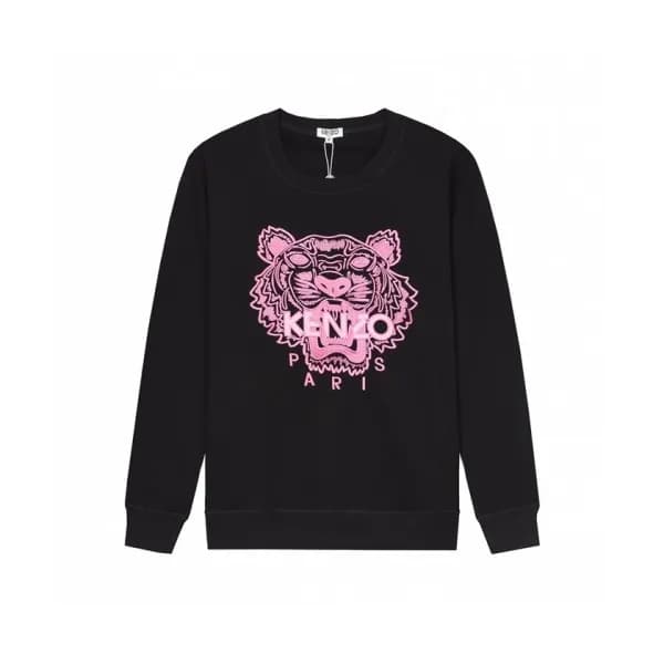 Kenzo Mm/Wm Signature Tiger Cotton Tshirts Black … - 1