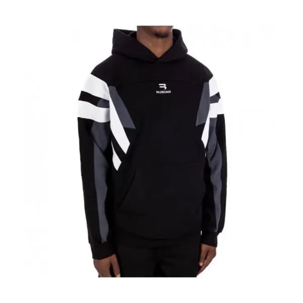 Balenciaga Mm/Wm Logo Cotton Hoodie Black - 발렌시아가… - 1