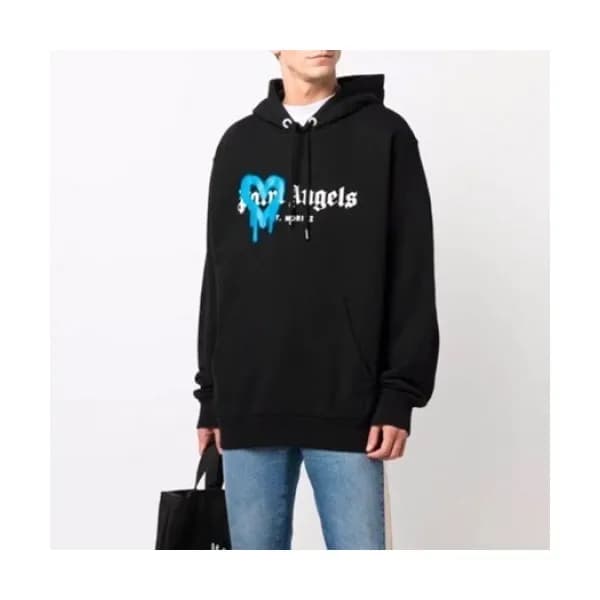 Palm Angels Mm/Wm Logo Cotton Hoodie Black - 팜 엔젤… - 1