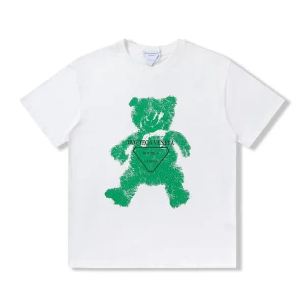 보테가 남자 크루넥 화이트 반팔티 - Unisex White Short-sleeved Ts… - 1