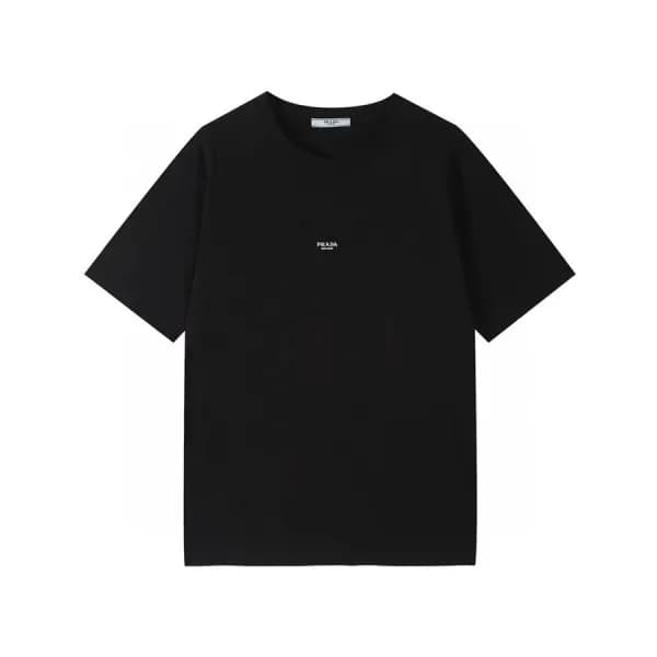 프라다 남성 크루넥 블랙 반팔티 - Mens Black Tshirts - Pra02616x - 1