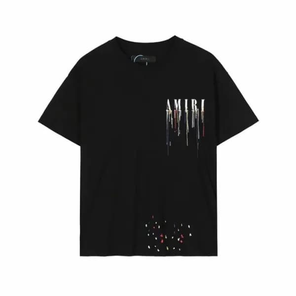 아미리 남성 블랙 크루넥 반팔티 - Mens Black Tshirts - amr0345x - 1