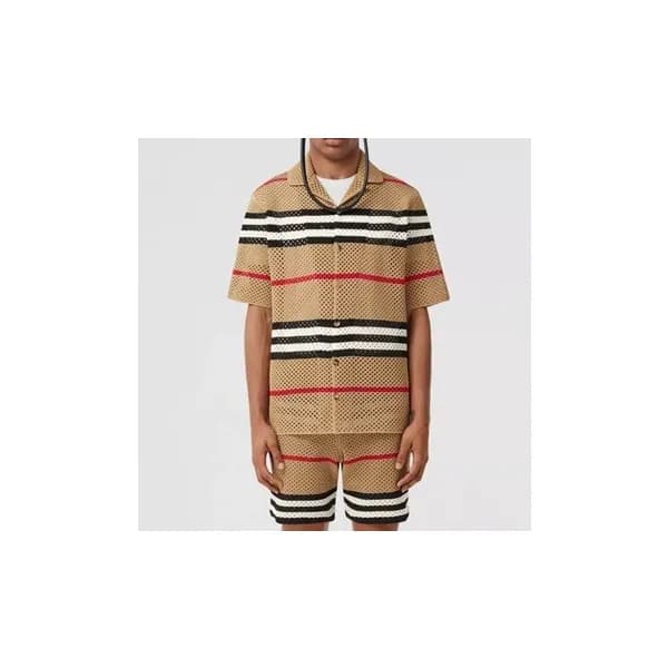 버버리 남성 카멜 크루넥 반팔티 - Mens Camel Tshirts - Bur04285x - 1