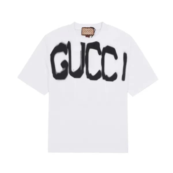 구찌 남성 크루넥 화이트 반팔티 - Mens White Tshirts - guc04743x - 1
