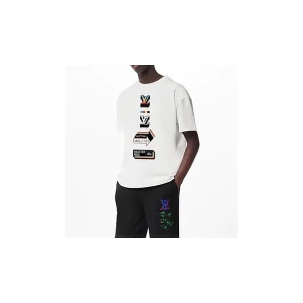 루이비통 남성 화이트 크루넥 반팔티 - Mens White Tshirts - lou0485… - 1