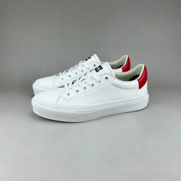 지방시 남/녀 클래식 화이트 스니커즈 - Unisex White Sneakers - giv… - 1
