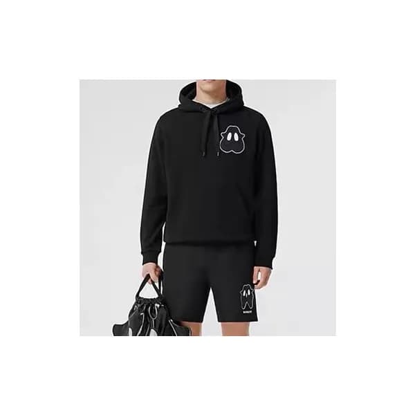 버버리 남/녀 클래식 블랙 후드티 - Unisex Black Hoodie - bur0445… - 1